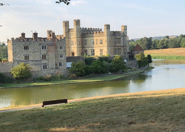 This is the fabulous view from the Castle View Restuarant, Leeds Castle Kent