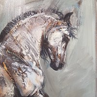 An example of some of artist and gallery owner, April Young's paintings