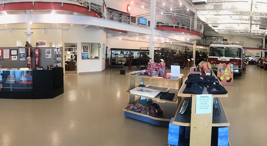 Main floor display, firetrucks galore!