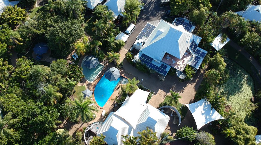 Birds view of resort