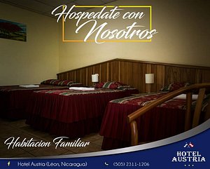 Hotel Austria in Leon, image may contain: Advertisement, Poster, Bed, Interior Design