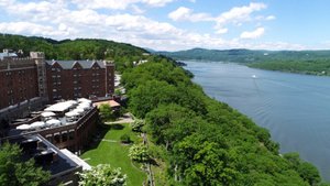 The Thayer Hotel in West Point, image may contain: Scenery, Outdoors, Nature, Waterfront