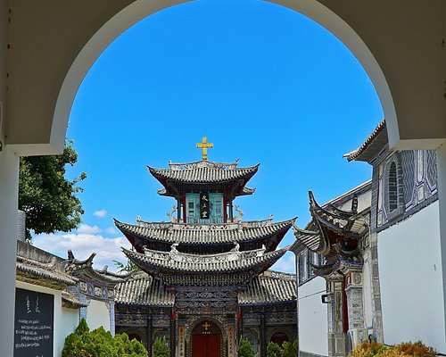 DALI - Beautiful Catholic Church in Old town of DALI, Yunan Province, DALI