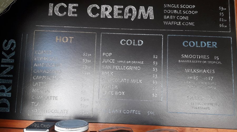 Ice Cream and Drinks