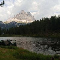 panoramica con le tre cime di Lavaredo