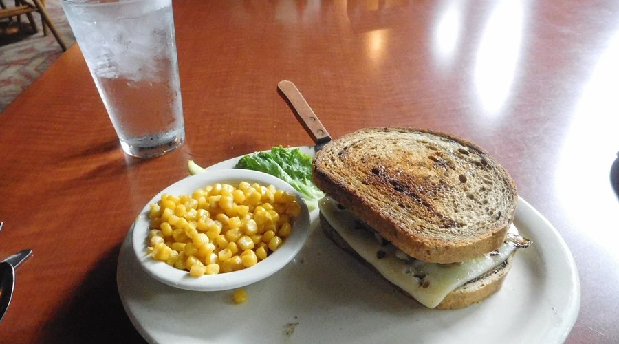 I had the patty melt with corn.