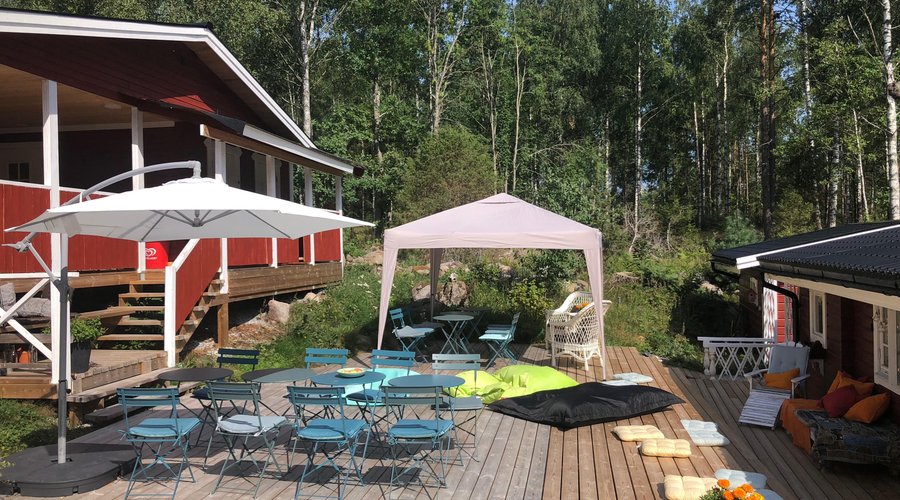 Outdoor seating area