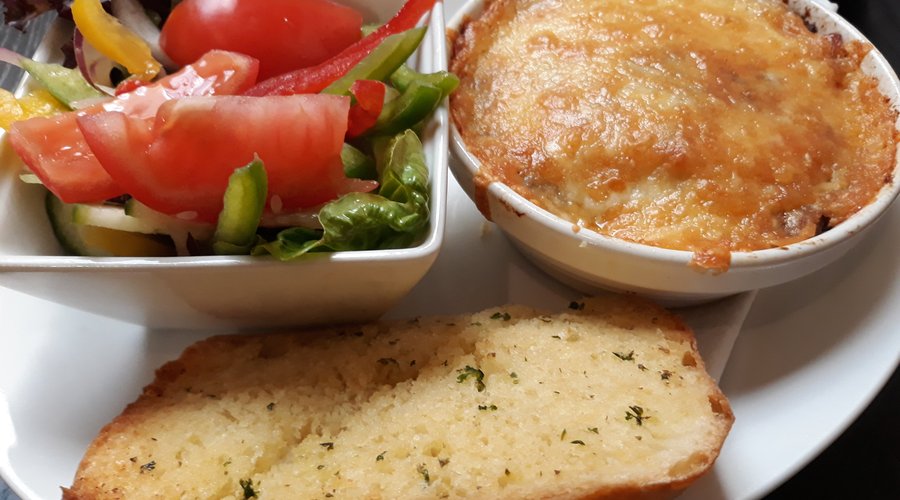Freshly cooked lasagne