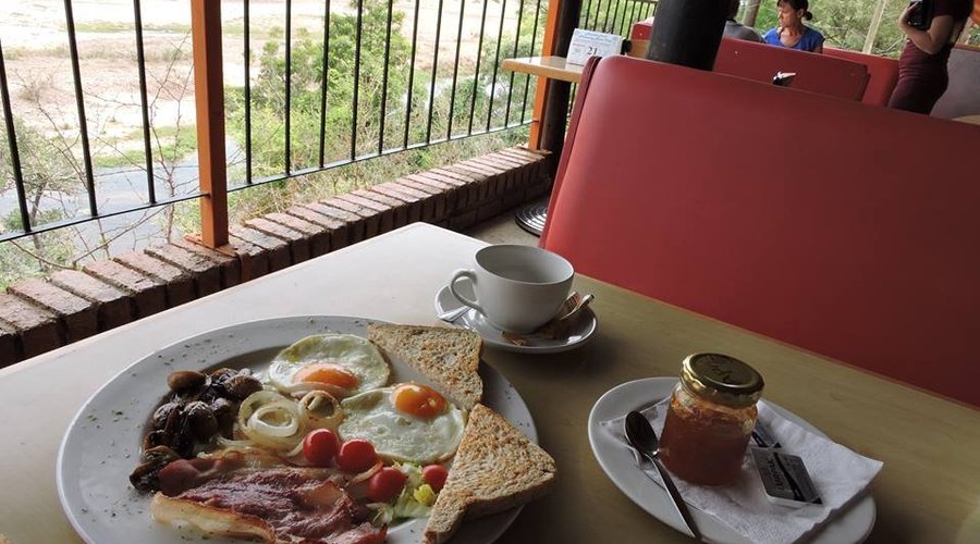 Great Food with a view of the Kruger national Park.