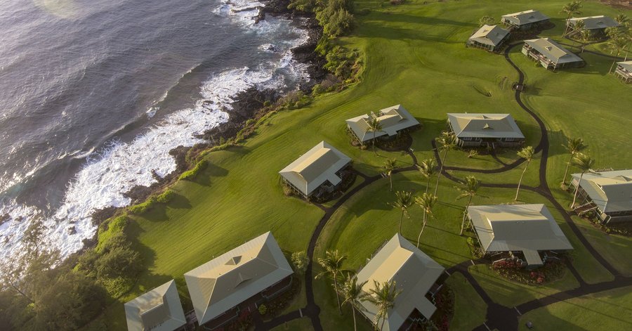 Aerial of Ocean Bungalows