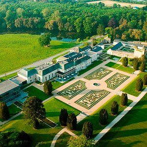 An aerial view of Castlemartyr Resort and grounds.