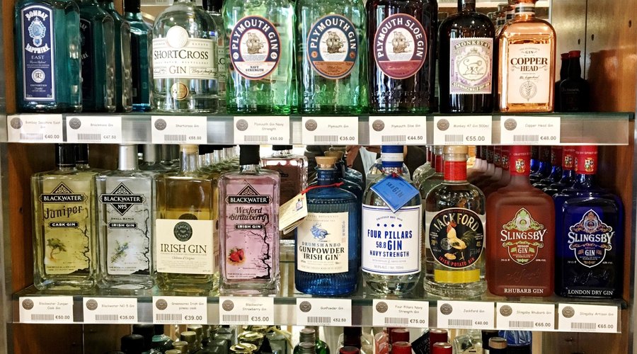 A selection of Gins at Green Acres