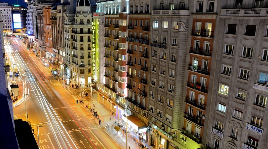 Vistas desde una habitación de la Calle Gran Vía