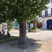 Place Colbert , le lieu mythique du tournage des « demoiselles de Rochefort », le film de Jacqu