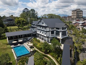 The Marian Boutique Lodging House in Kuching, image may contain: Pool, Swimming Pool, Outdoors, Building