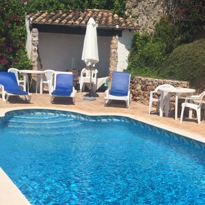 Sitting by the pool