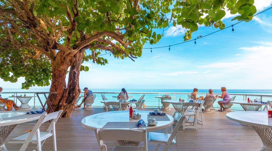 Beach front dining