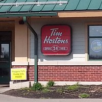 entrance to Tim Hortons at the Seneca Travel Plaza