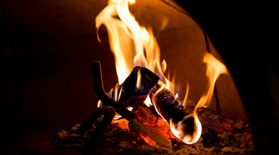 Wood fire....