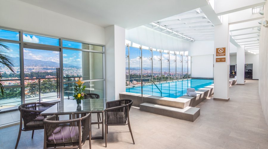 Rooftop Pool with panoramic city view