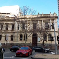 Northern corner of building