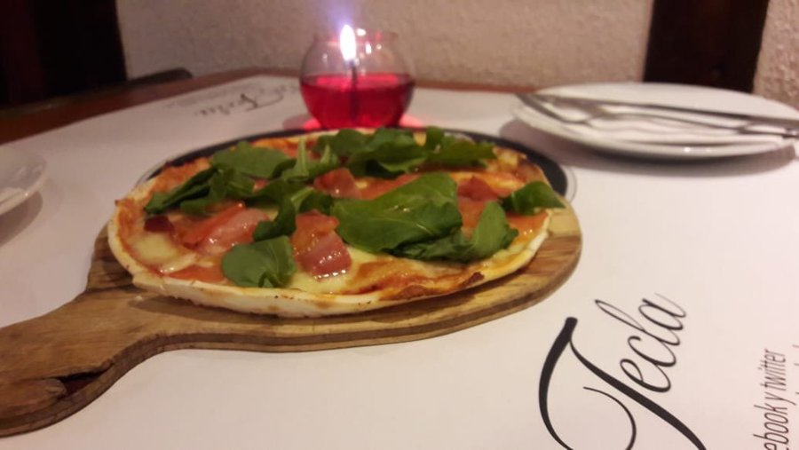 pizza mediterránea, exquisita!