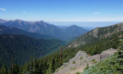 From the peak looking west to the ocean.
