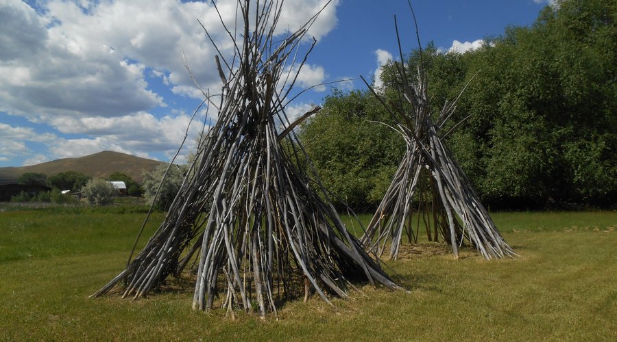 Brush Lodges on the Interpretive Trail