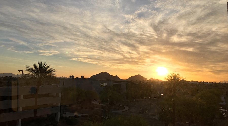 Sunset seen from the room