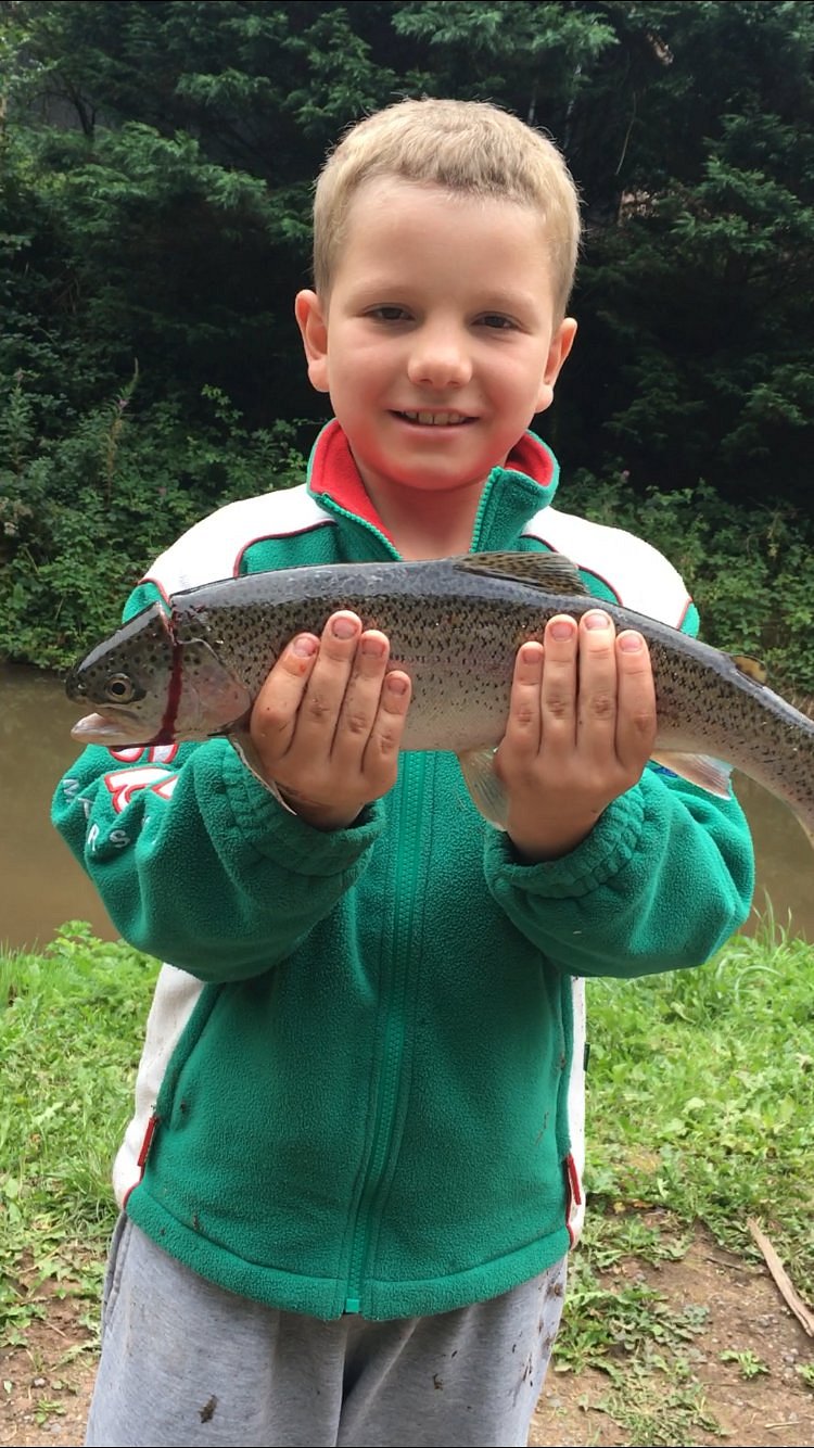 Youth Only Trout Area stocked by Hopewell Fish and Game