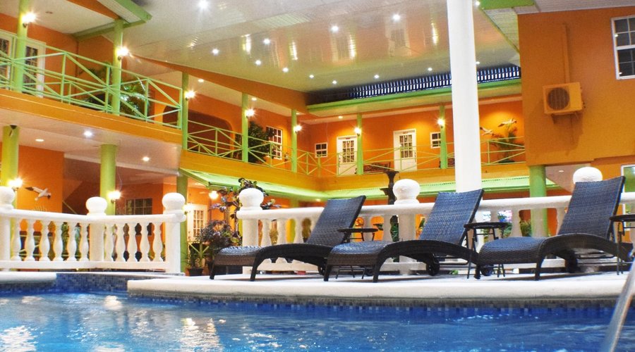Our Covered courtyard and pool area