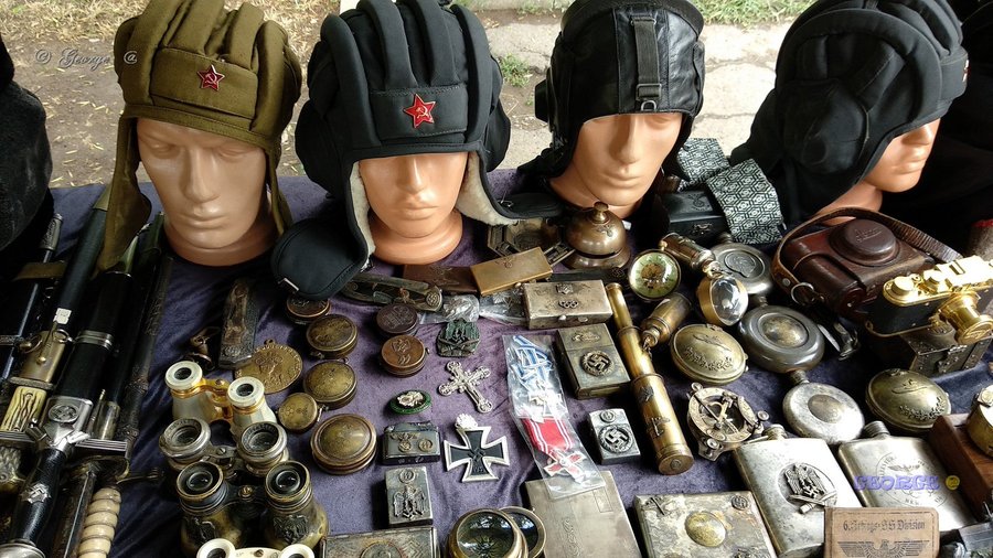The Antique Flea Market. Old bazar next to Alexander Nevski cathedral. few interesting things to