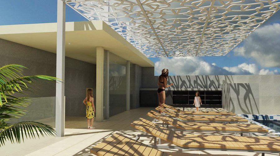 piscina en roof top Antera suites 