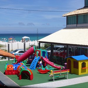 Children playground and beach front