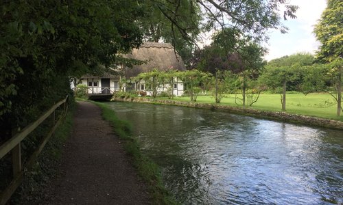 Mill house garden running along the river