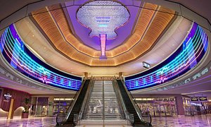 Hard Rock Hotel & Casino Atlantic City in Atlantic City, image may contain: Photography, Lighting, Staircase, Purple