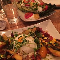 Burrata with Grilled Peaches and Grilled Wedge Salad