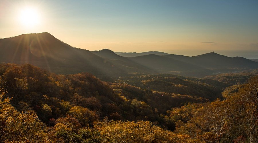 10月は紅葉の季節。深山の紅葉は赤の濃さが違います。