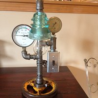 One of the lights Made by Pat Collins of Industrial Accent