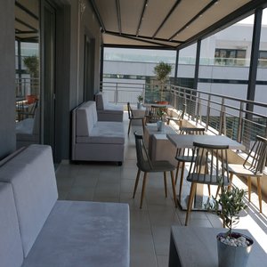 Veduta della terrazza dove si fa colazione