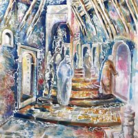 Casbah d'Alger la ruelle vers Ketchaoua 31x42cm