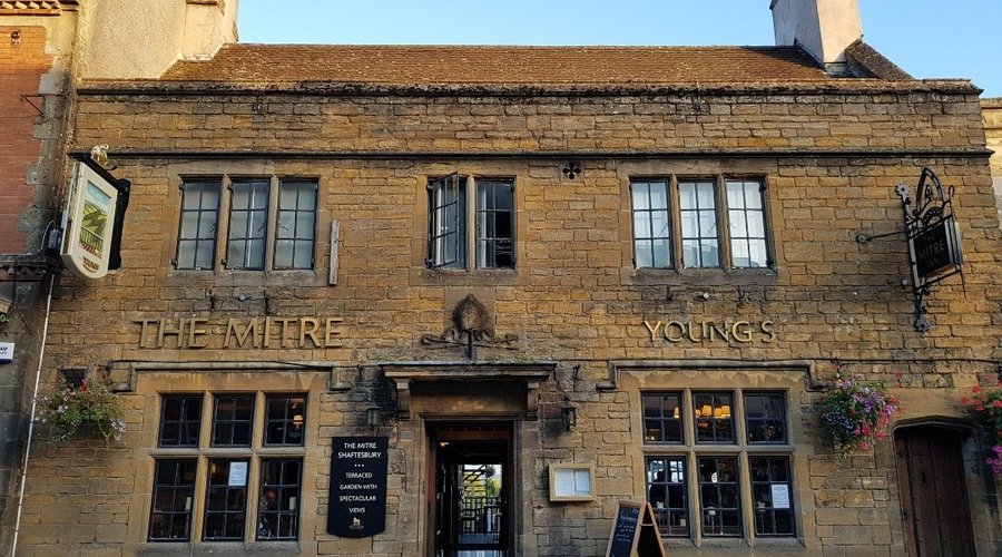 Exterior of pub early evening
