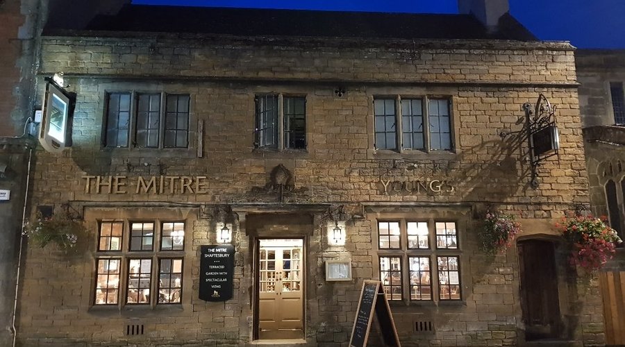 The Mitre in the evening