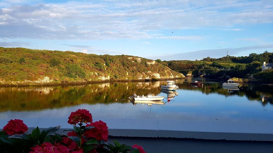 The Heron’s Cove Terrace at sunset