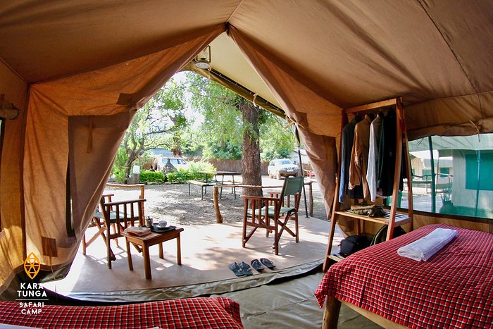 Garden view in Safari tent in Karamoja Safari Camp tented accommodation Moroto
