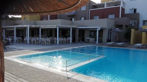 Apolis Hotel in Kárpathos, image may contain: Hotel, Resort, Villa, Pool