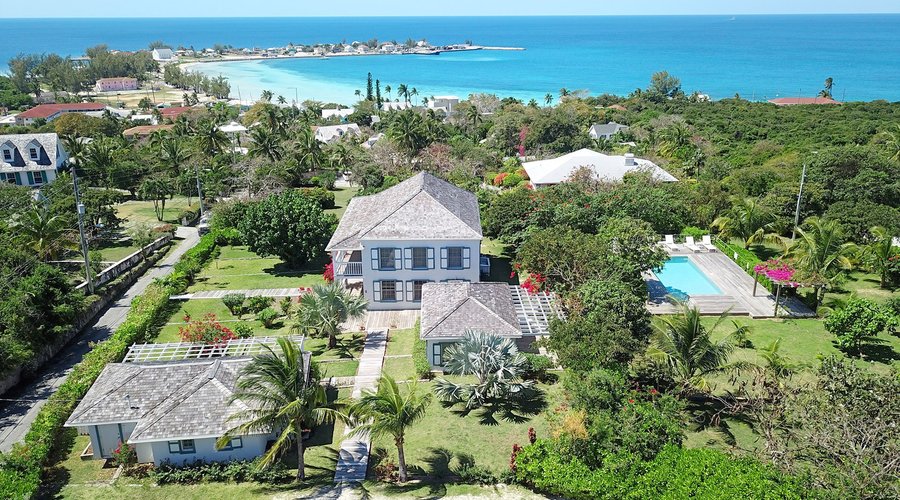Squires Estate perched on Buccaneer hill overlooking the beautiful Governors Harbour bay.
