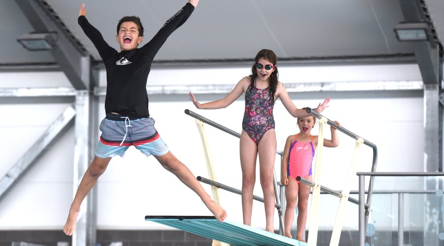 Diving board fun at TRAC Murwillumbah