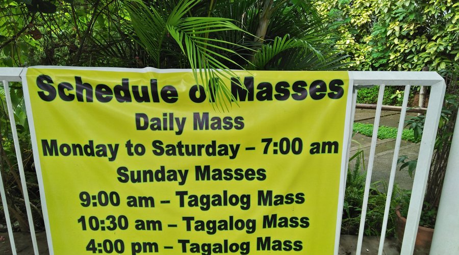 Parish of the Immaculate Heart of Mary, Rizal - Mass Schedules