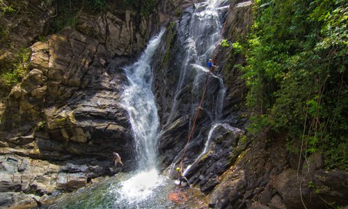 Antelope waterfall rappelling 